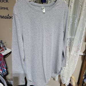(2477) Herou, Women's Long sleeve, Long T-Shirt,Longer in back  Grey, Size XL,